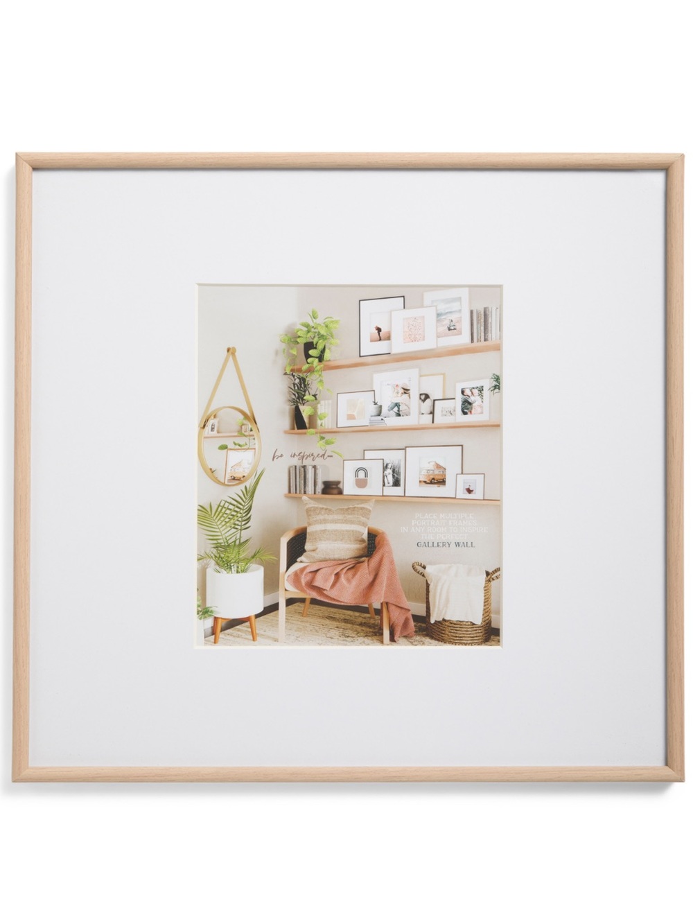 New! 🖼️ Exclusive 24"×24" Minimalist Light Oak Wood Wall Frame
